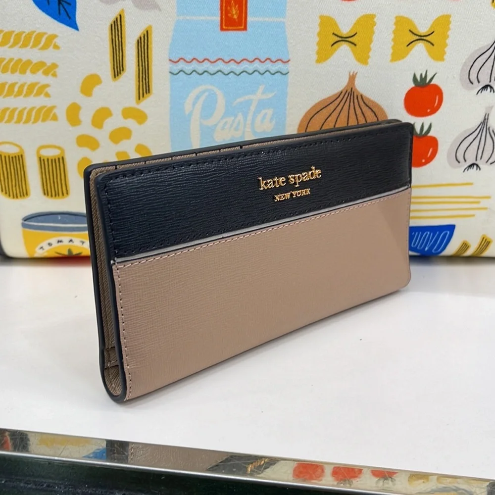 Kate Spade Morgan Colorblocked Slim Bifold Wallet Cafe Mocha
NWT - Picture 3 of 16